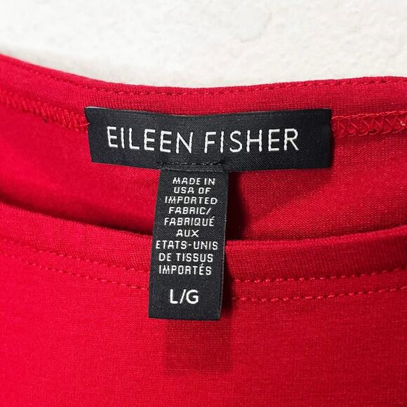 Eileen Fisher Viscose Jersey Tiered Cap Sleeve
Midi Dress Large Red - Picture 7 of 8